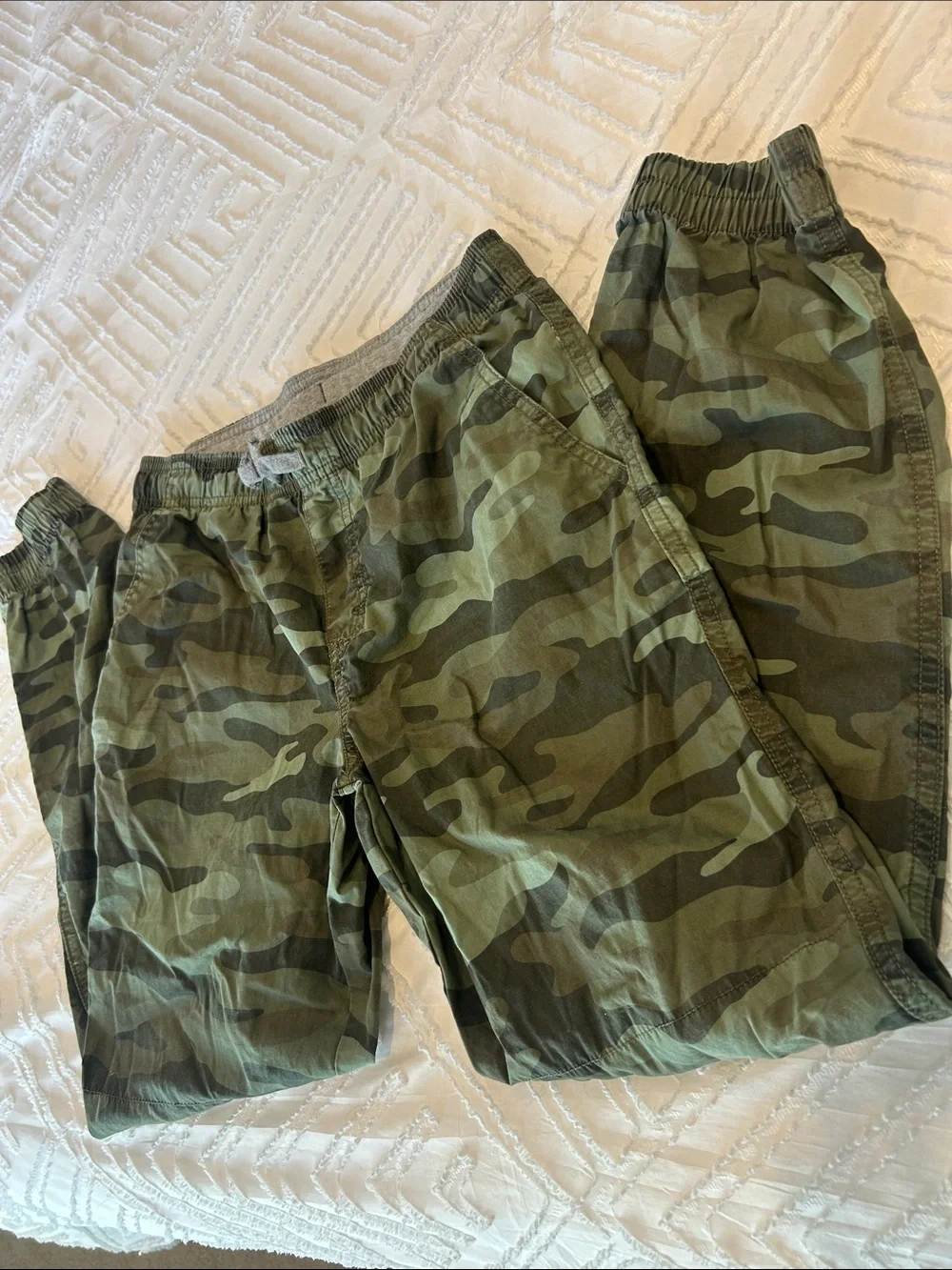Carter's Kids Camouflage Elastic Waistband Drawstring Ankle Cuff Joggers 14/14A